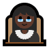 👩🏿‍⚖️ woman judge: dark skin tone display on Windows